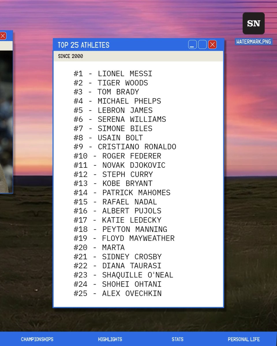We ranked the Top 25 athletes of the last 25 years 👀

MORE: sn-now.com/top25since2000