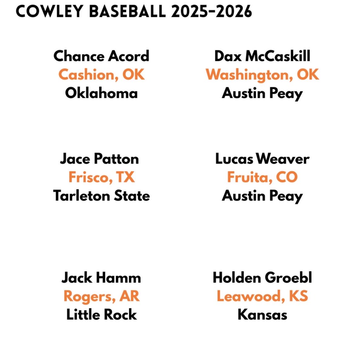 CowleyBaseball's tweet image. 🐅