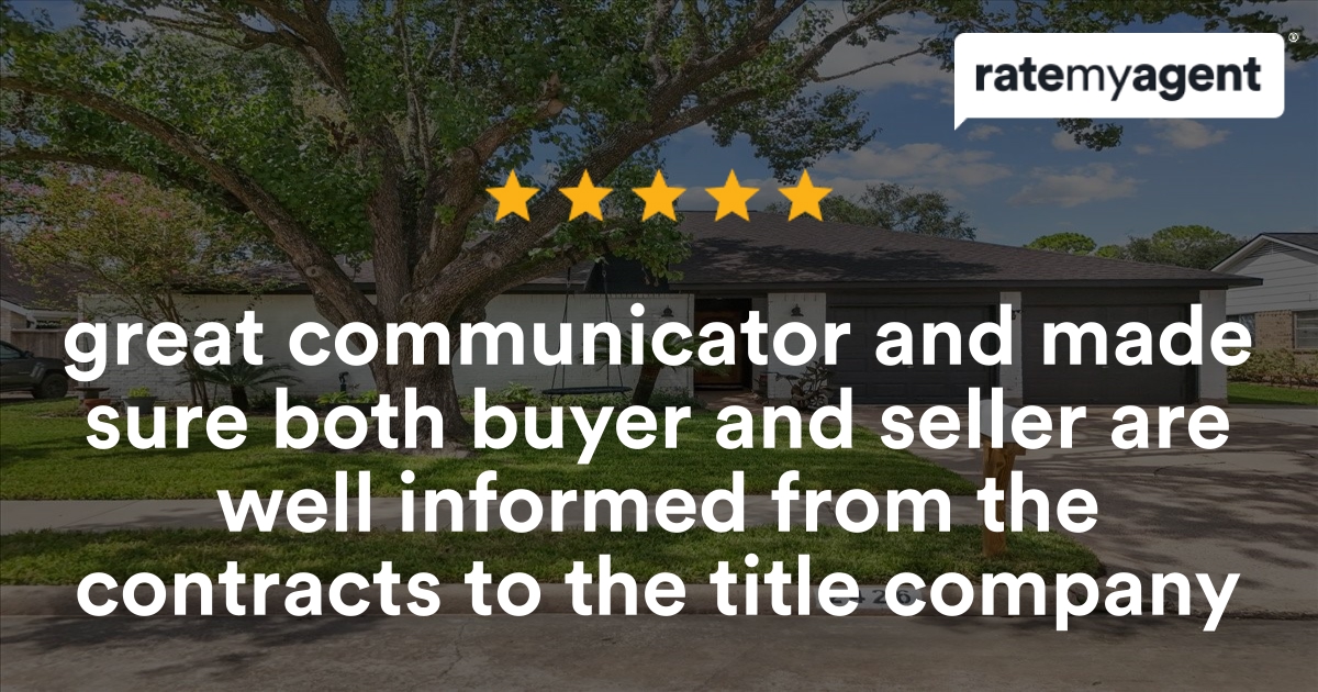 HomesWithMel's tweet photo. Testimonial Tuesday! :) 
My latest RateMyAgent review in Pearland.
★★★★★🛌 3 🛀 2 🚘 2
https://t.co/SJlkQMJhtn

...
#ratemyagent #realestate #Real_Broker_LLC #HomesWithMel https://t.co/BKZsARCKbl