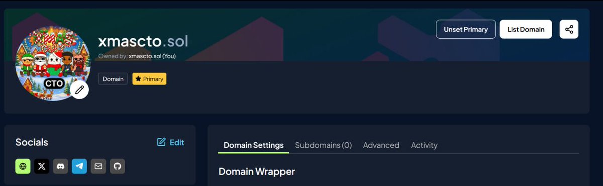 For even more transparency, we have bought the XmasCTO.sol address for our dev wallet
sns.id/domain/xmascto