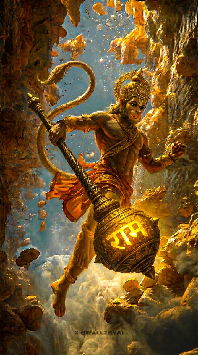 WallzByAI's tweet photo. रामनामबलमेव प्राणशक्ति:

The power of Ram’s name turns mountains into dust. https://t.co/7QW8rOFhJU