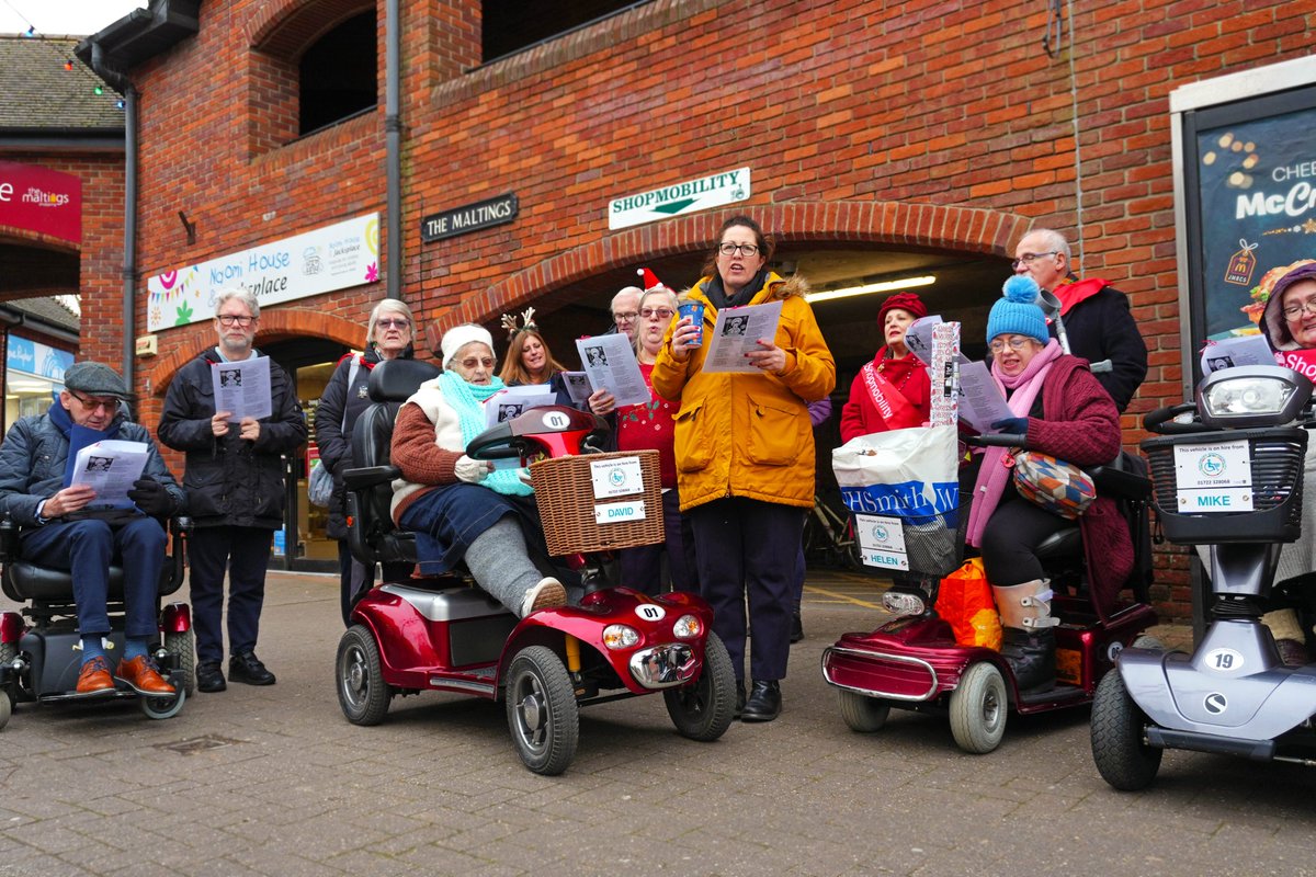 The Salisbury Shopmobility team will be carol singing in the Maltings at 11am this Thursday, 11 Dec, in aid of the Friends of Salisbury Shopmobility!

There will be light refreshments in Shopmobility afterwards and the Christmas raffle will be drawn at 12 noon🎄🎶