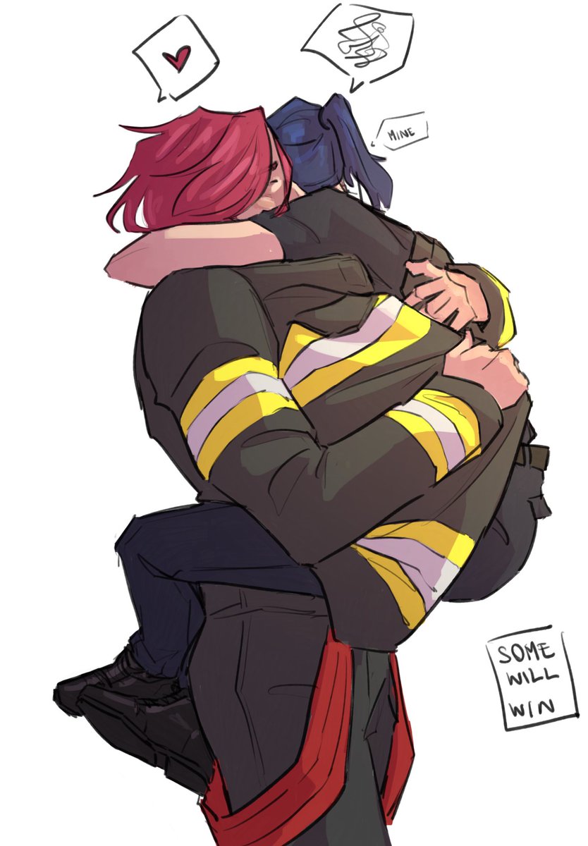 somewillwin's tweet photo. I’ll dip my toe back in with this art I made for @caitsbackpack 

Firefighter calendar and jealous cait hehe 

#caitvi #caitlynkiramman #vi https://t.co/AbxVmCDMmN