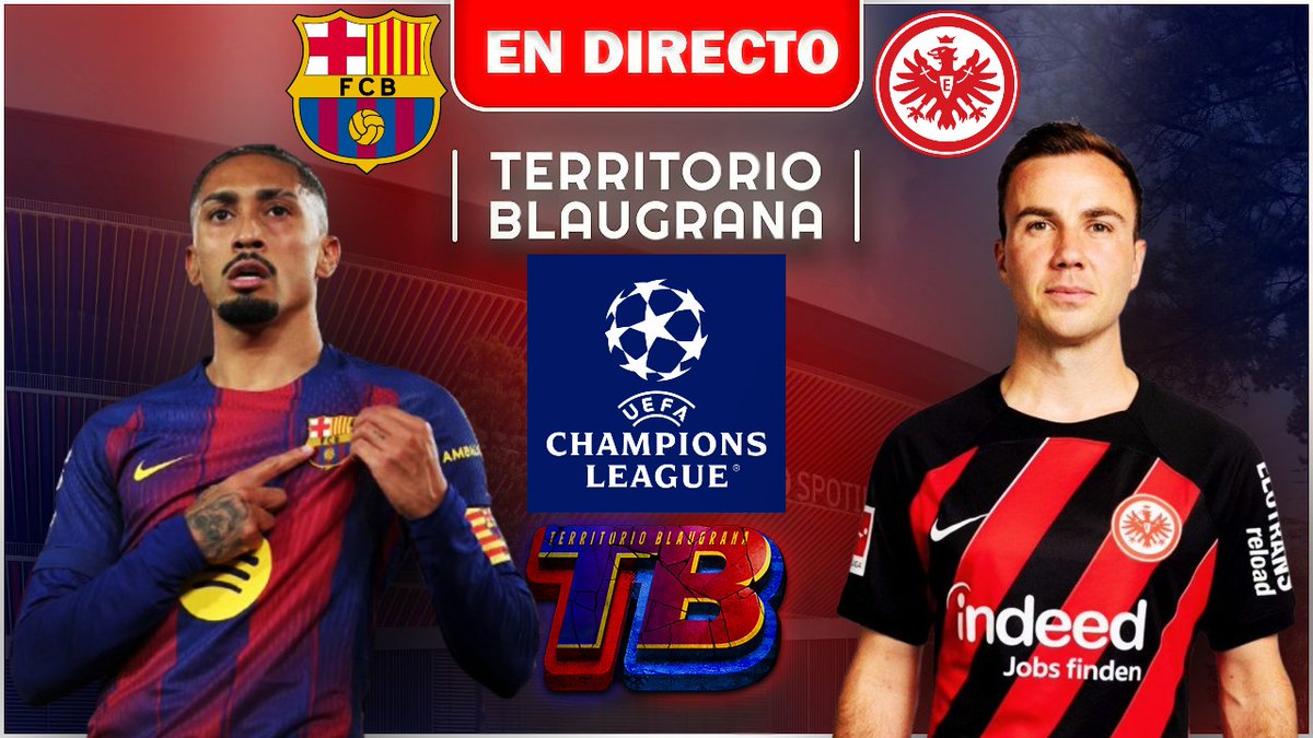🔵🔴 ¡NOCHE DE CHAMPIONS EN EL CAMP NOU! 🔥
Hoy Barça vs Eintracht y lo vivimos EN DIRECTO con previa + narración épica en Territorio Blaugrana.
⏰ 20:00 (hora España)
🏟️ Barça obligado a ganar y golear.
youtube.com/live/b4BzDQ0oA…

¡Os espero, culés! 💙❤️