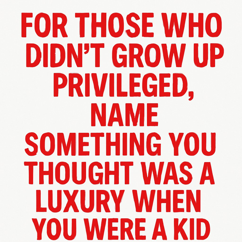 theamelia__'s tweet image. what was luxury when you were a kid?