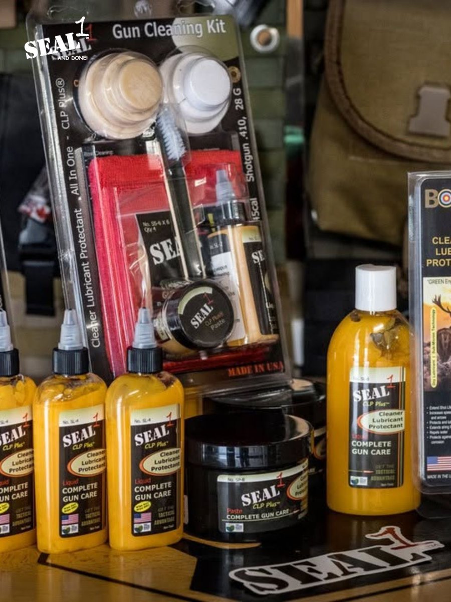 SEAL1Products's tweet image. Give the gift of time, peace of mind, and confidence to the gun owners in your life!

From range day to deep clean—SEAL 1™ has your six.

Paste, liquid, aerosol—we’ve got the tools to clean, lube, and protect 

#seal1 #clp #guncleaner #guncare #firearmmaintenance