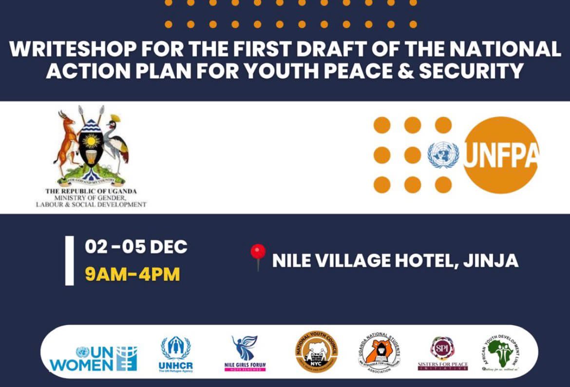 SNakabira's tweet photo. @GovUganda  has officially kick-started the development of its YPS NAP. Domesticating #CFYPS is no longer a dream but a reality. Kudos to @Moglsd_UG  &amp; @UNFPAUganda  for leading the first stakeholders’ writeshop. Institutionalizing youth participation in peacebuilding begins now https://t.co/mAZds1ryK7