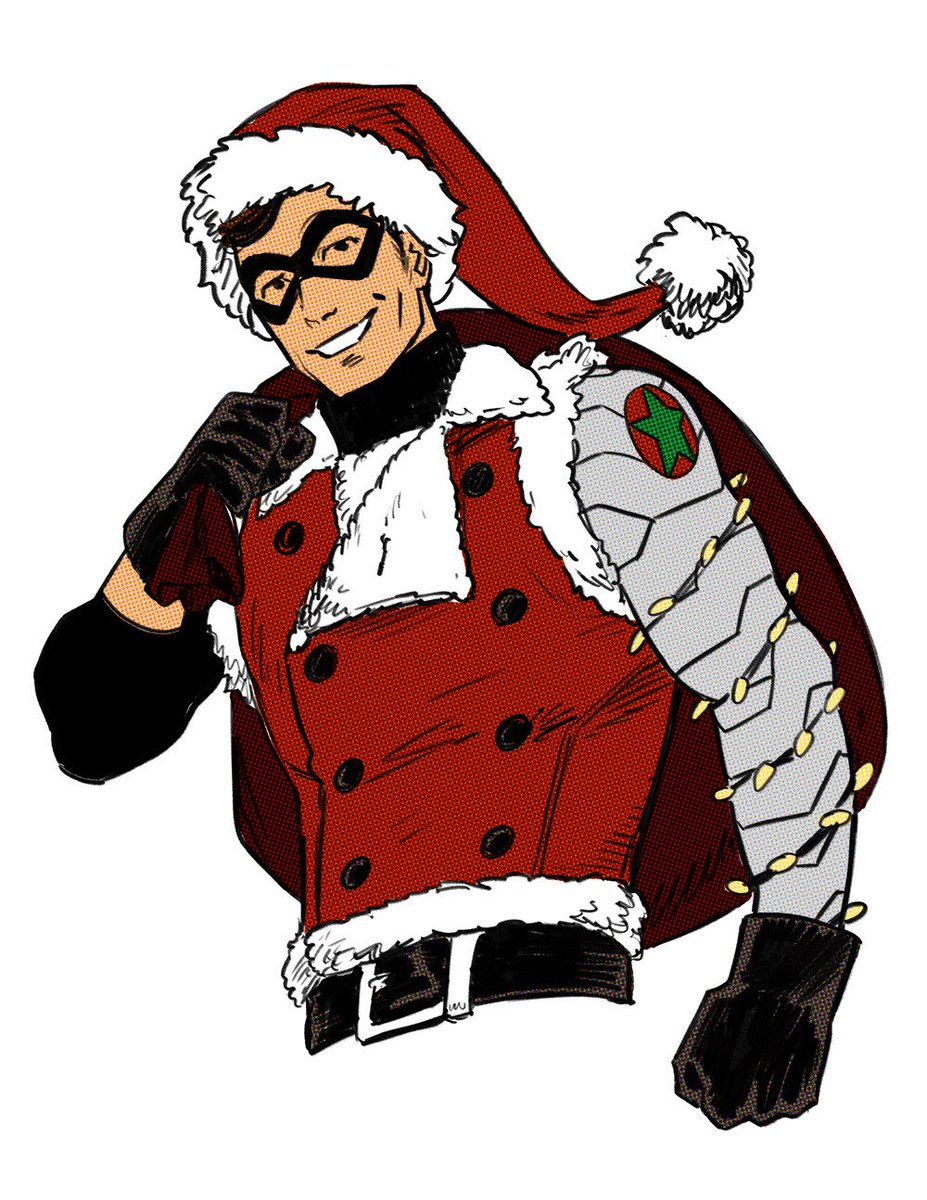 dimeurz's tweet photo. the christmasfication of bucky being alive and well.......... because who else would be THEE winter guy https://t.co/XZWy7py8ZM