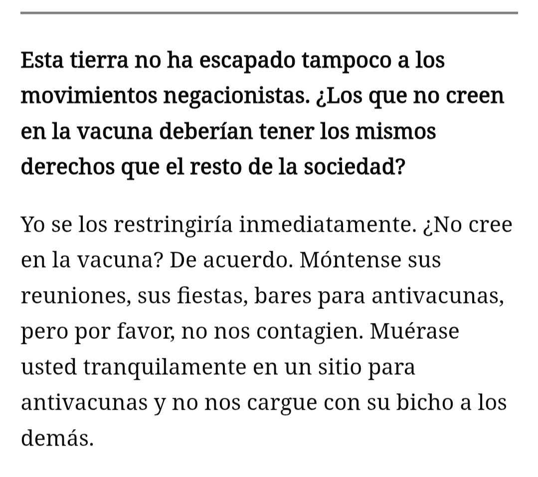 MUERE JORGE MARTINEZ DE ILEGALES A LOS 70AÑOS
Detectado cáncer de páncreas 19/09/2025. 2,5meses ha durado

14/02/2022
"¿No cree en la vacuna? De acuerdo
Muérase Vd tranquilamente en un sitio para antivacunas y no nos cargue con su bicho a los demás"
DEP
migijon.com/entrevista-jor…