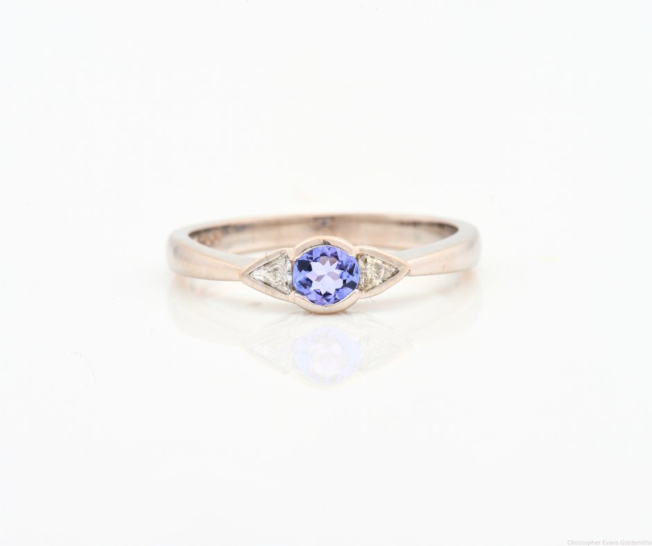 CEvansGoldsmith's tweet photo. Need some sparkle in your Saturday? Here are some of Christopher Evans Goldsmiths bespoke designs using Tanzanite, one of the birthstones for December ✨ https://t.co/R7FmrTf6Pc