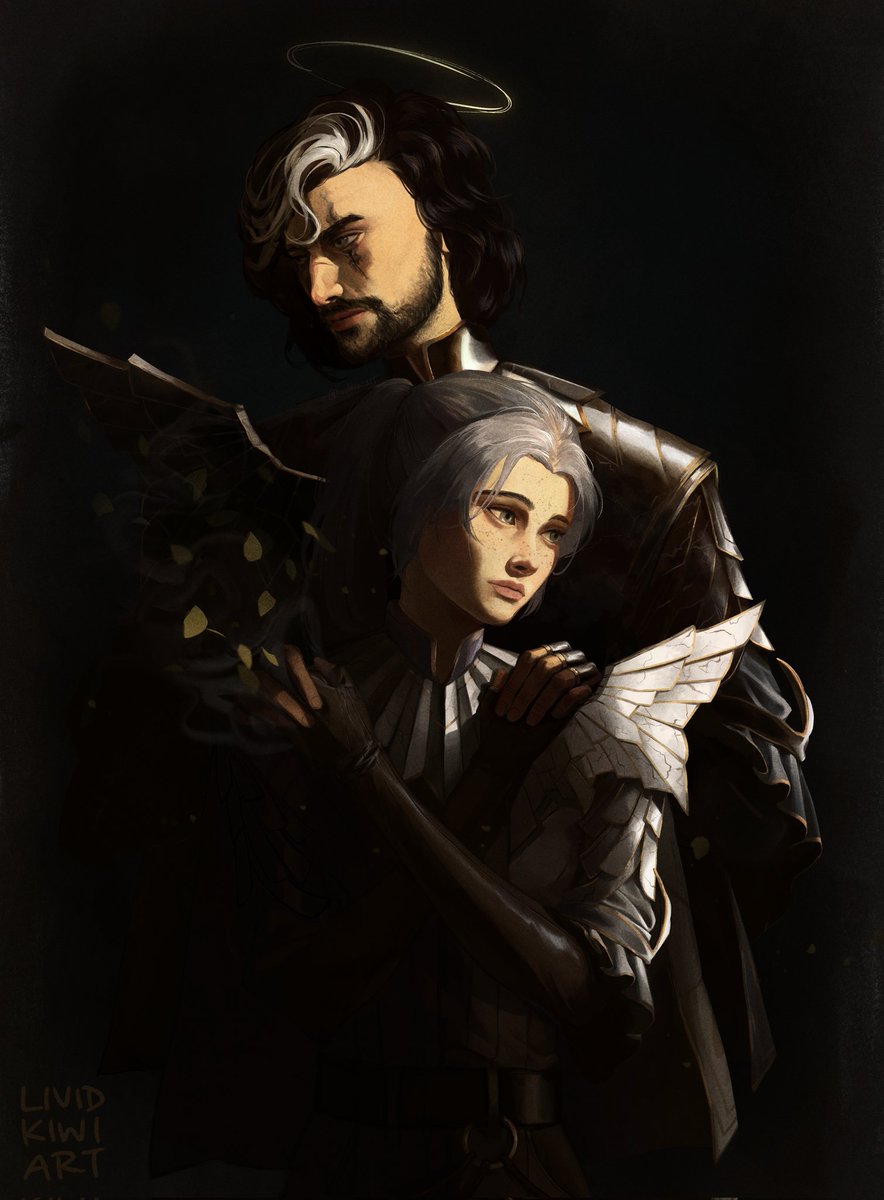 Maelle, au clair-obscur 
Verso, au clair-obscur 

🎨🖤🤍 

#ClairObscurExpedition33 
#Maelle #Verso