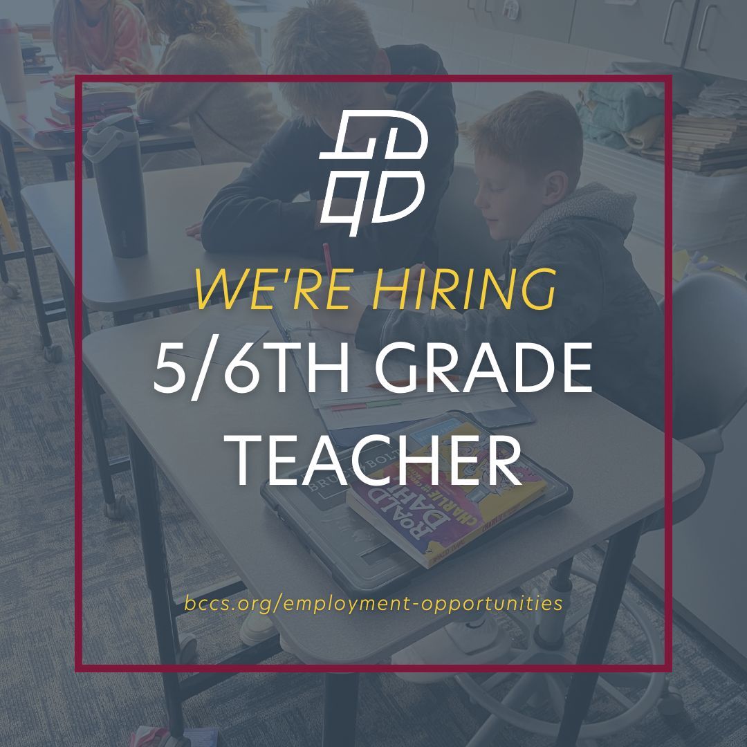 ByronCenterChr's tweet image. Come join a great team committed to helping students thrive as they discover their role in God’s story! #bccs