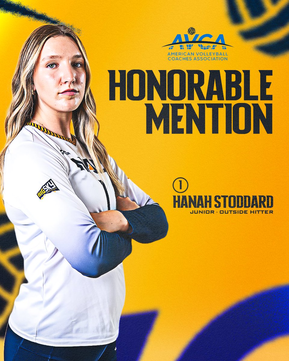 NAUVolleyball's tweet image. PACIFIC REGION HONORABLE MENTION ‼️

Congratulations to our outside hitter Hanah Stoddard 🪓

#RaiseTheFlag | #BigSkyVB