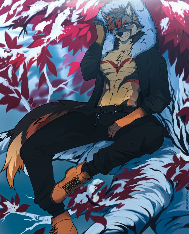 Remember to bundle up this winter, just not too tightly 😉 
🎨 : <a href="/angiewolfartist/">ワンワン🪐</a>