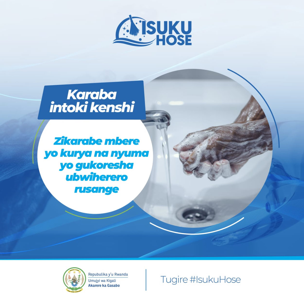 Baturage batuye mu Murenge wa #Gikomero ,  mureke twimakaze umuco w'isuku. 
Twibuke gukaraba intoki kenshi twirinda indwara ziterwa n'umwanda.

#IsukuHose