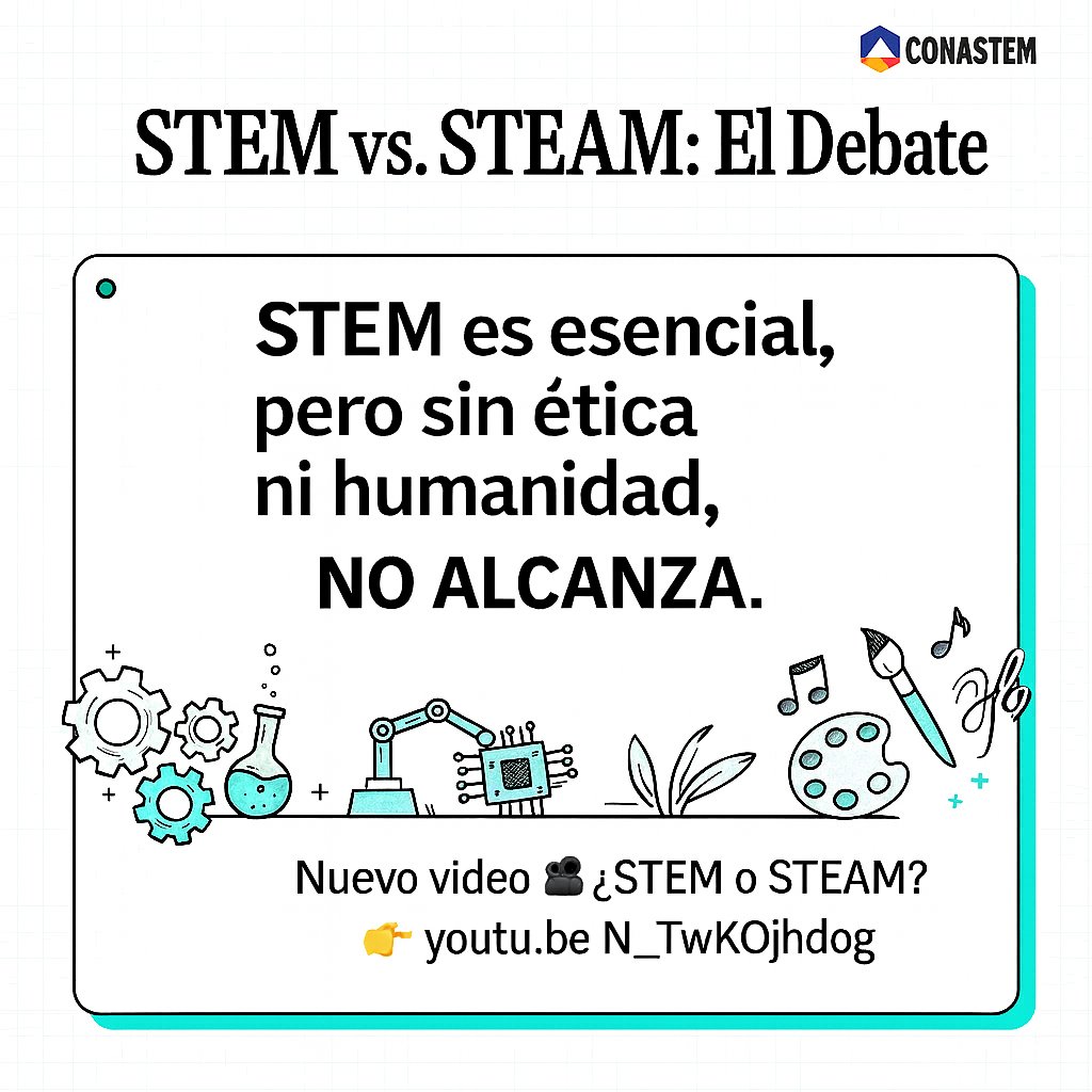 colstem's tweet image. Todos dicen STEM.
Otros dicen STEAM.
Casi nadie entiende la arquitectura educativa que hay detrás.
Nuevo video 🎥
👉 youtu.be/N_TwKOjhdog
STEM es necesario.
Pero no es suficiente.
Hablemos.