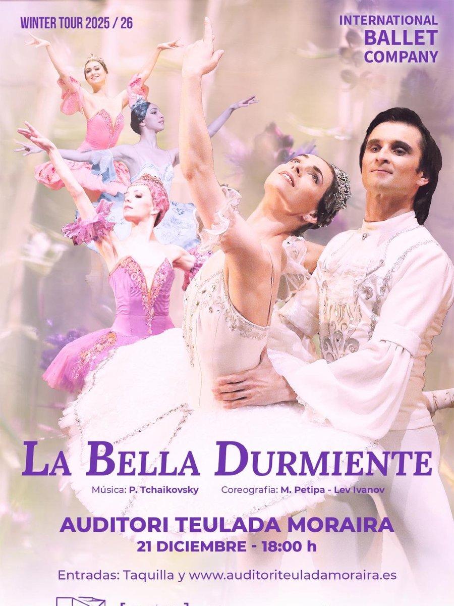 Inmobres's tweet image. ✨ La Bella Durmiente · Ballet clásico ✨
📅 Domingo 21 de diciembre · 18:00 h
📍 Auditorio Teulada Moraira

Un espectáculo lleno de elegancia, belleza y emoción que hará soñar a grandes y pequeños.

🎟 auditoriteuladamoraira.es/atm/web_php/in…

#calpe #costablanca #inmobres #teuladamoraira