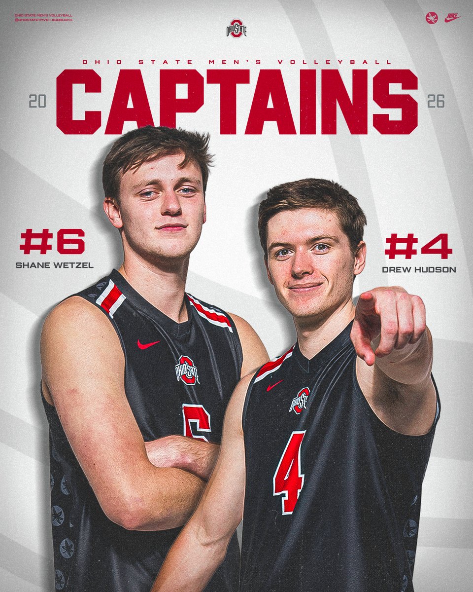 OhioStateMVB's tweet photo. Congrats Shane and Drew! Your 2026 Ohio State Men's Volleyball Captains. #GoBucks 
https://t.co/AsR85oABZZ https://t.co/snURhxN35A