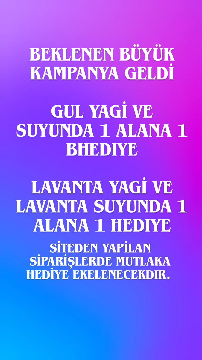 HalimeAslan04's tweet photo. Cok beklenilen 1 alana 1 hediye kampanyasi tekrar basladi.

Gül suyu ve yağı, lavanta suyu ve yağı 1 alana 1 hediyedir.

Sitemizden ve mesaj bolumunden sipariş oluşturabilirsiniz.

Detayli bilgi icin mesaj atabilirsiniz. https://t.co/mZ0ZVKxoUd