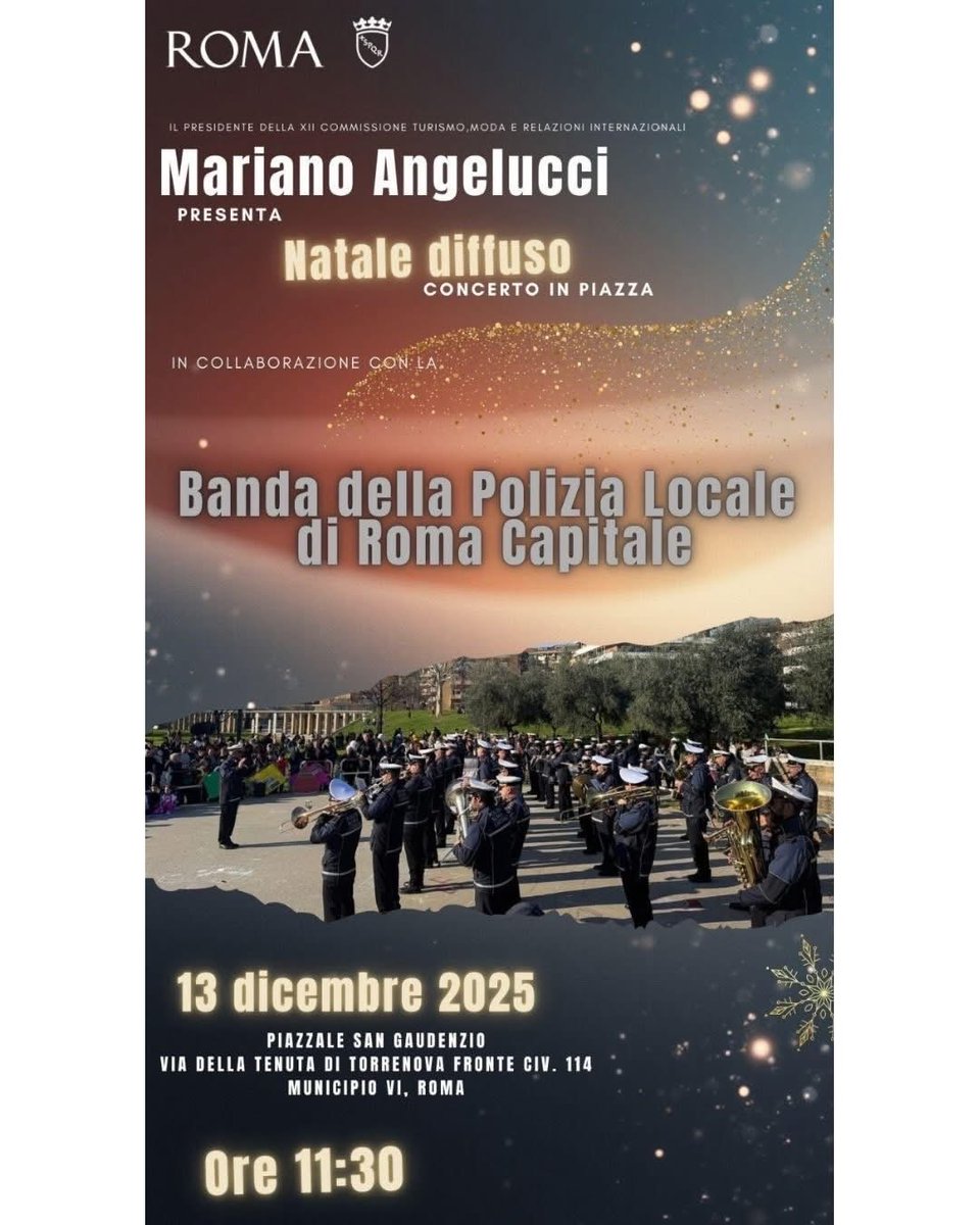 NATALE DIFFUSO IN TUTTA ROMA 🎄✨ <a href="/Turismoromaweb/">Turismo Roma</a> <a href="/Roma/">Roma</a> #natale #festa #musica #canzoni #fanfara #banda #polizialocaleromacapitale #poliziadistato
