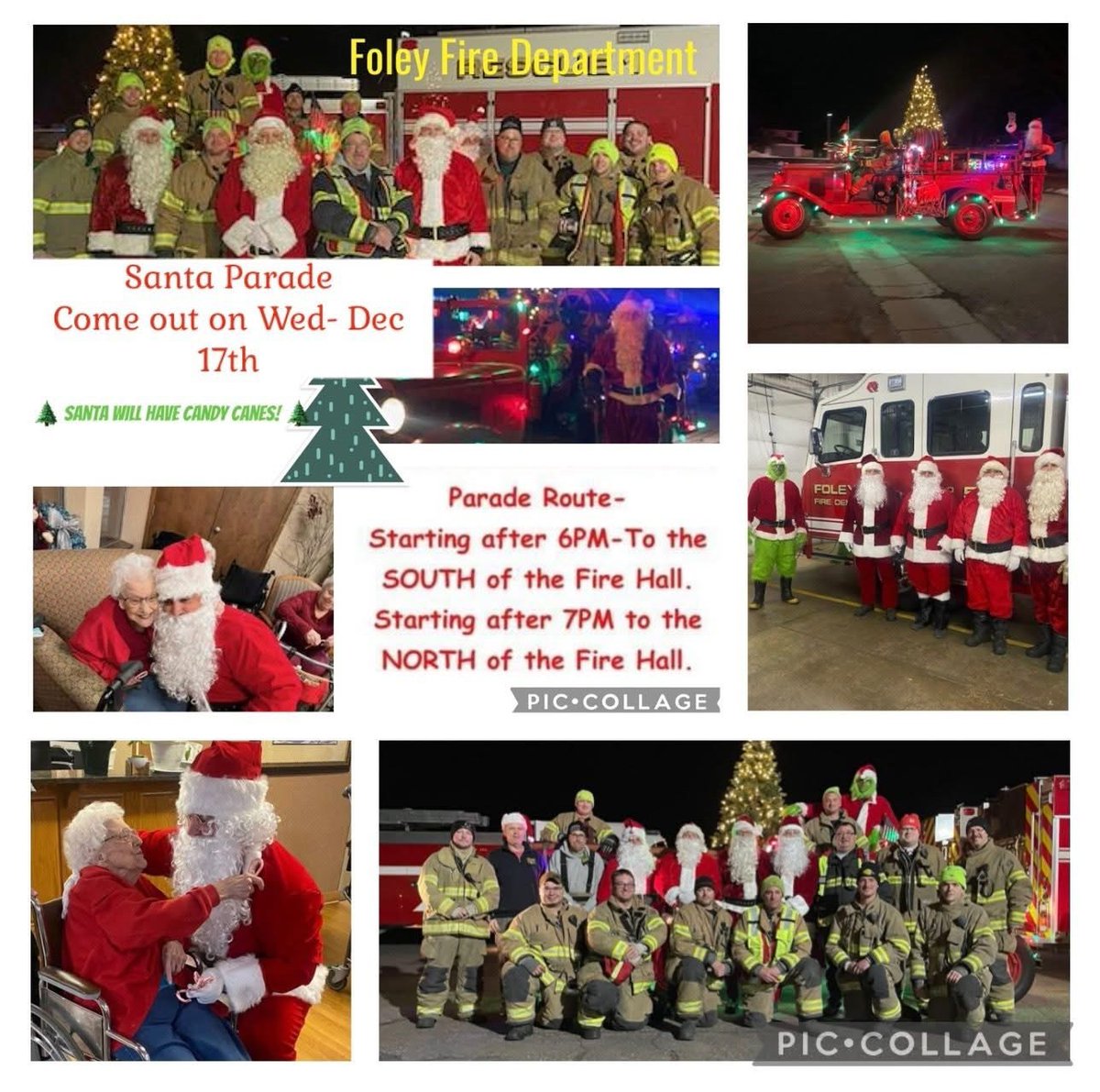 Santa Parade Dec. 17! #FoleyMN🚒🎅