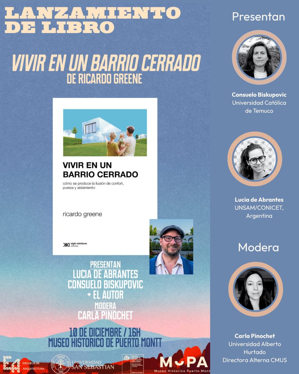 Este 9 de diciembre, la directora alterna de CMUS, Carla Pinochet será parte del primer seminario internacional Campos Mutantes, organizado por el Museo Histórico de Puerto Montt en un Panel de Conversación y en la Presentación de un Libro. 
cmus.cl/carla-pinochet…