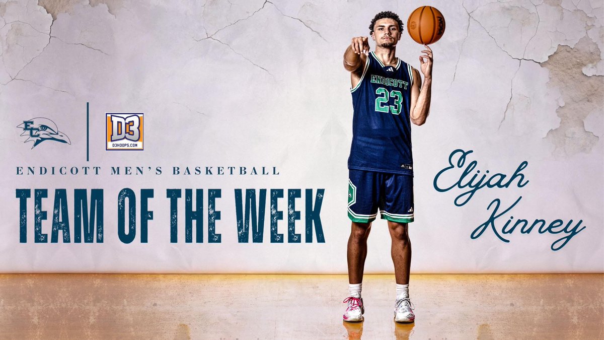 MBKB: <a href="/EndicottMBB/">Endicott Men’s Basketball</a> Kinney Named To D3hoops.com Team of the Week 

STORY ➡️ ecgulls.com/x/9j43m

NOTES
* First career D3 TOW for Elijah