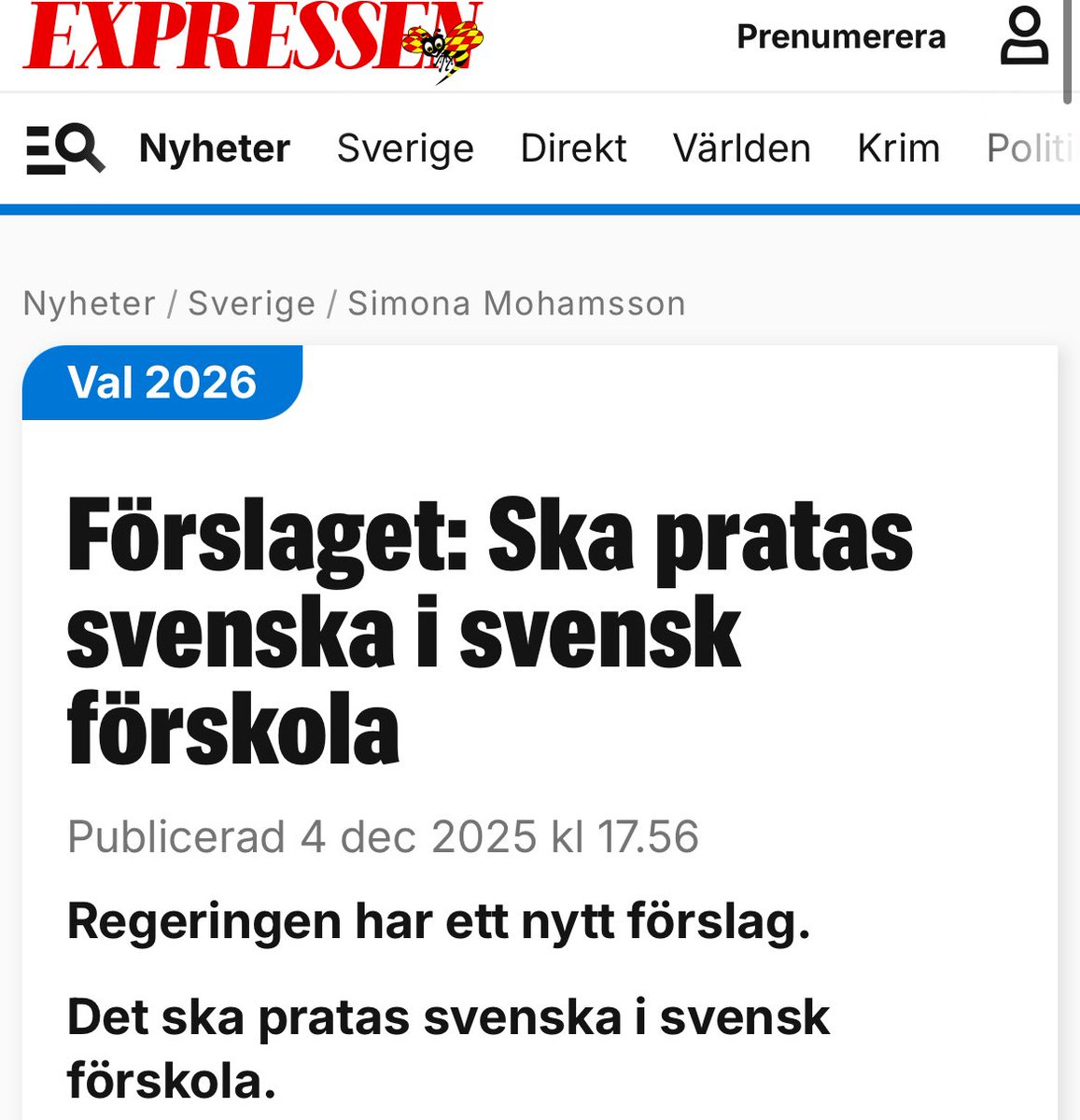 rektorhamid's tweet image. Nådens år 2025. Vi har kolossala problem i samhället när detta en nyhet. Helt utan ironi.