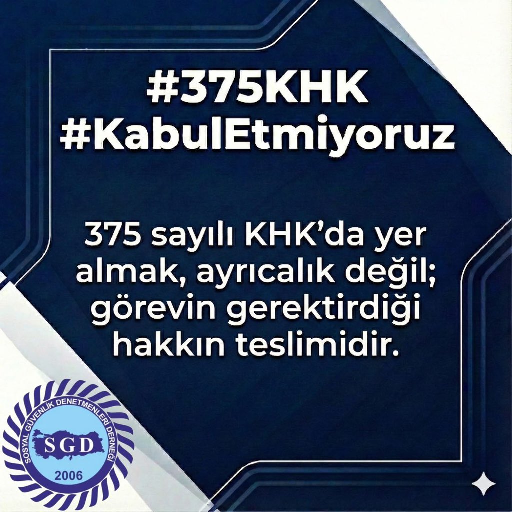 Adil bir düzenleme istiyoruz! 
#SGKDenetmenleri

<a href="/RTErdogan/">Recep Tayyip Erdoğan</a> 
<a href="/tcbestepe/">T.C. Cumhurbaşkanlığı</a> 
<a href="/_cevdetyilmaz/">Cevdet Yılmaz</a> 
<a href="/mehmedmus/">Dr. Mehmet Muş</a> 
<a href="/avabdullahguler/">Abdullah Güler</a> 
<a href="/csgbakanligi/">T.C. Çalışma ve Sosyal Güvenlik Bakanlığı</a> 
<a href="/isikhanvedat/">Prof. Dr. Vedat Işıkhan</a> 
<a href="/HMBakanligi/">T.C. Hazine ve Maliye Bakanlığı</a> 
<a href="/memetsimsek/">Mehmet Simsek</a> 
<a href="/ahmetunluysafak/">Ahmet ÜNLÜ</a>