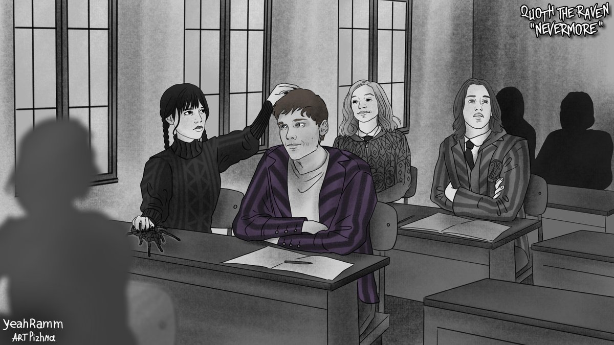 yeahRamm's tweet photo. Art to Chapter 24, "Fantastic Beasts." 

"You know, I like this spider. It's so much like you..." Tyler whispers cheekily.

Art by @APizhma.   

#WednesdayNetflix #Weyler #Wyler #WednesdayxTyler 

https://t.co/mMu5Lif6ny https://t.co/SHY10XYB3z