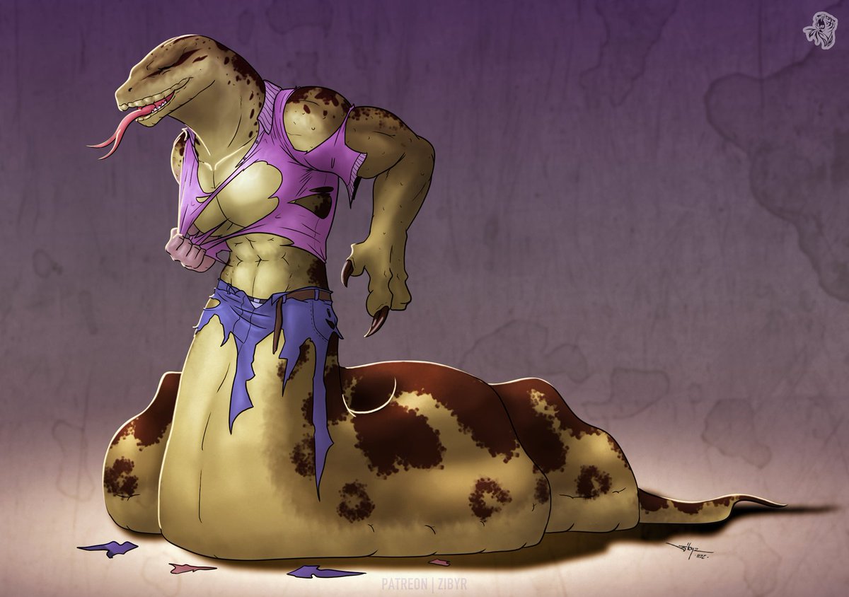 Guy just turned into his nagaconda form. Done to Lustrian. Support us! patreon.com/zibyr #TFTuesday