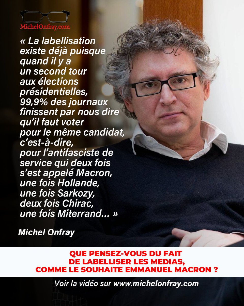 MichelOnfrayTv's tweet photo. #labellisation : Michel Onfray réagit sur sa webTV 
REGARDEZ : https://t.co/mPnl2kAEPX https://t.co/GUxt67CLLf