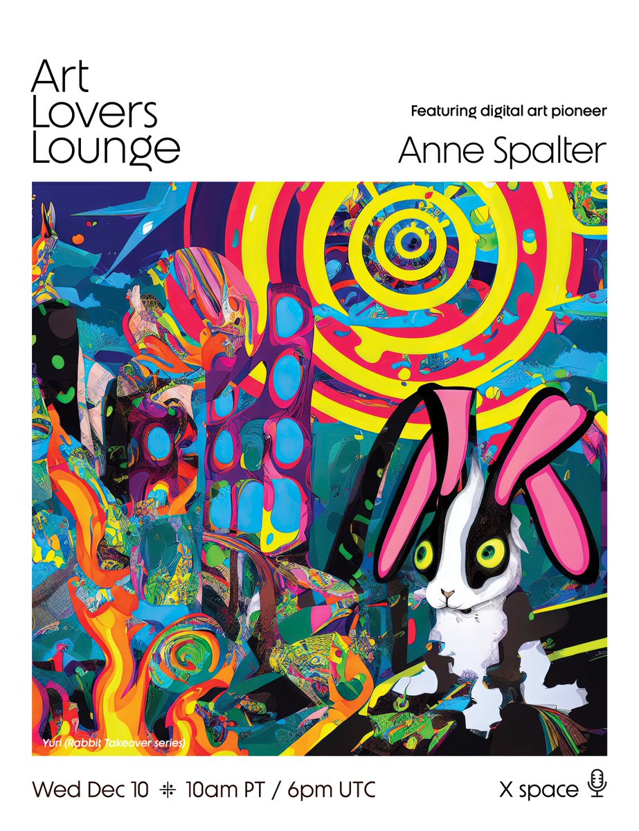 ❤️‍🔥 So looking forward to learning from digital fine art pioneer @AnneSpalter! She created the first digital fine arts courses at Brown University and RISD. Her book The Computer in the Visual Arts  is a foundational text in the field. Her artwork is held in private collections