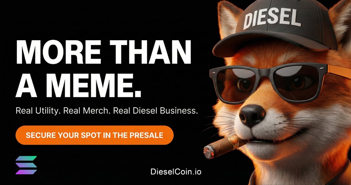DslcnOfficial's tweet photo. 2026 is the year Diesel Coin USA™ 🇺🇸 takes over.

Too many projects talk. Diesel Coin USA™ builds.
Real utility. Real drivers. Real problems solved.
From loyalty rewards to blockchain transparency to a trucking ecosystem that finally respects the people who move America.

Nothing about this is small.
Nothing about this is hype.
This becomes massive.

Watch Diesel Coin USA™ rise.

$DSLCN
@solana @solanaupdates @WatcherGuru @coinbureau
#DieselCoinUSA #DSLCN #Solana #Trucking #Crypto2026 #NextWave