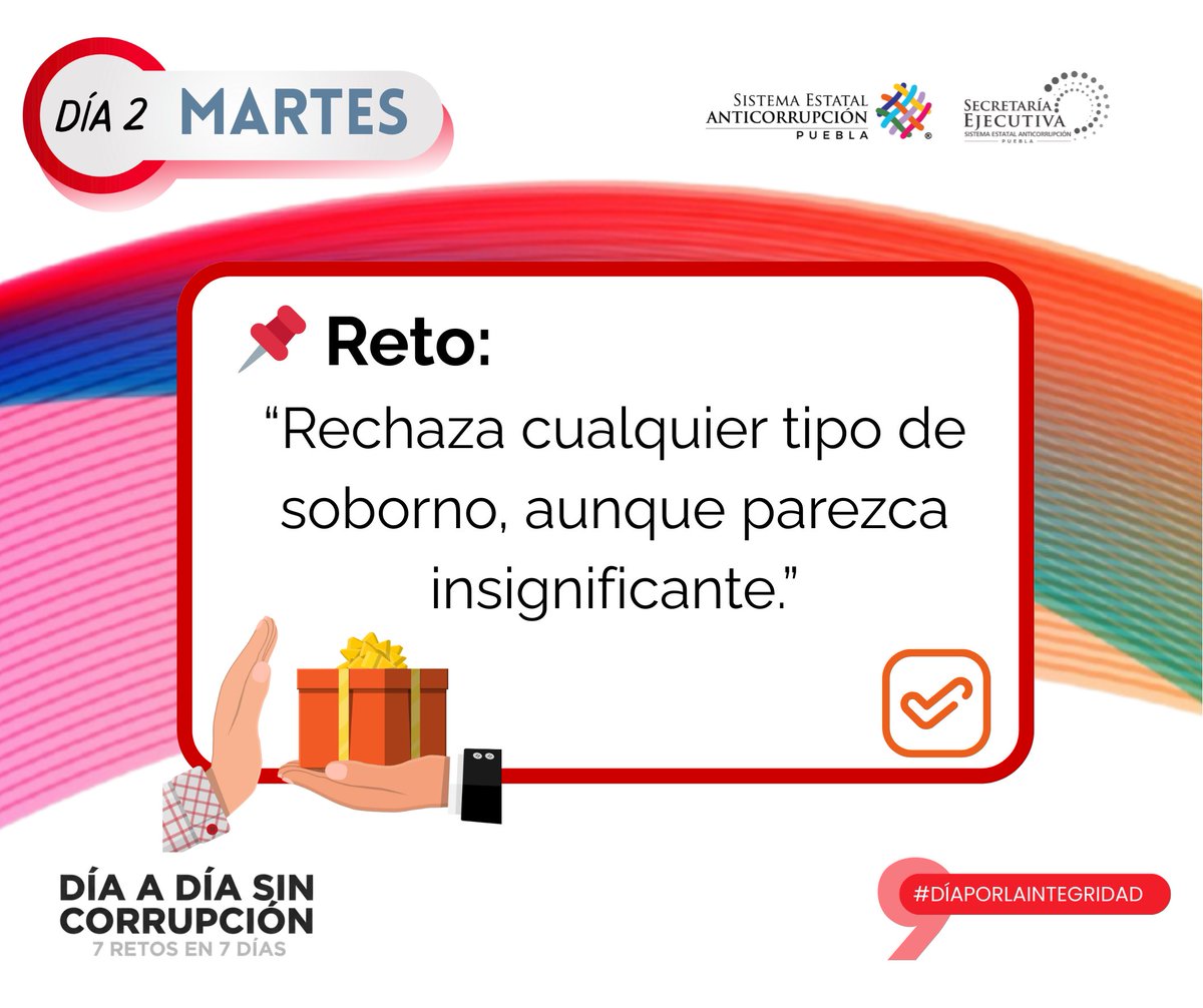 La primera excusa siempre parece pequeña. Hoy, rechaza lo fácil. Elige lo correcto.
En el marco del Día Internacional contra la Corrupción, te invitamos a sumarte con pequeñas acciones que fortalecen una cultura de integridad y responsabilidad.

 #DíaADíaSinCorrupción #SESEAP