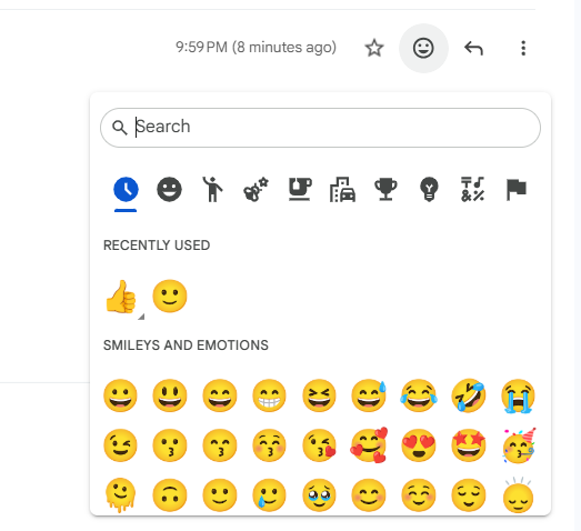 Just found out that you can react to email now on gmail