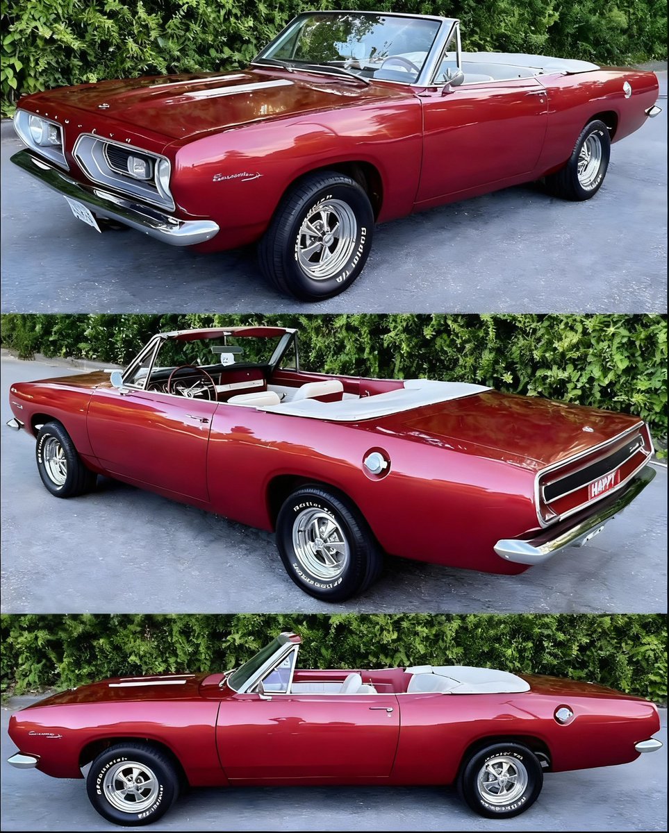 Daniela__558's tweet photo. Good morning! Start your day in this classic 1967 Plymouth Baracuda convertible! ☀️

#GoodMorning #MuscleCar #Retro https://t.co/rCDe97Ovb4