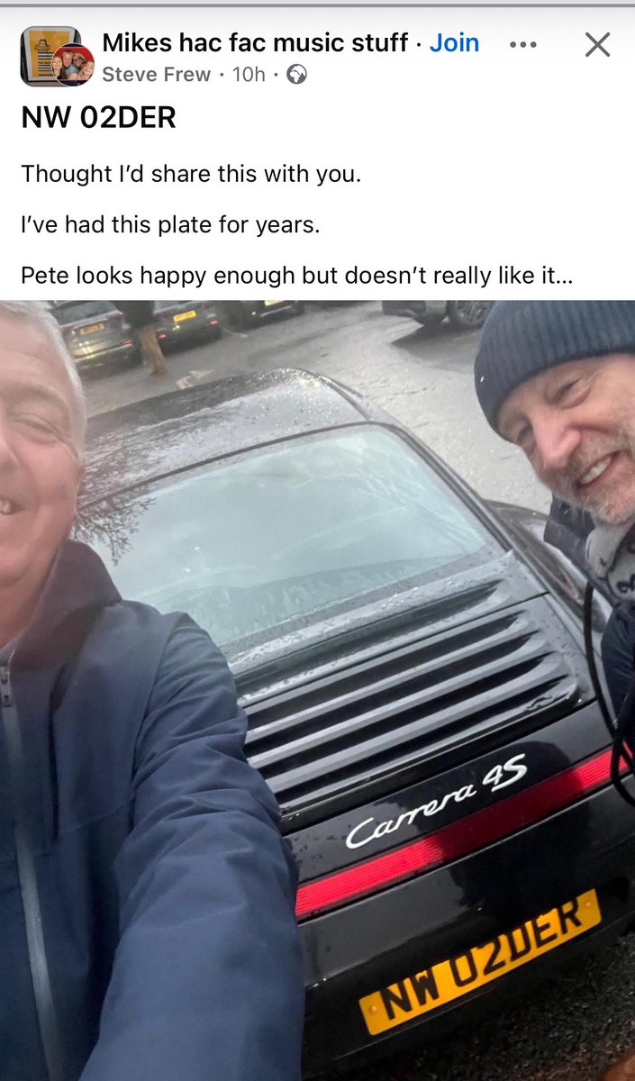 Knowing how you like a number plate and a certain band and a certain bass player; 3 in one here <a href="/RussWhiteBury/">Russ White🇾🇪⚽️🎸</a>