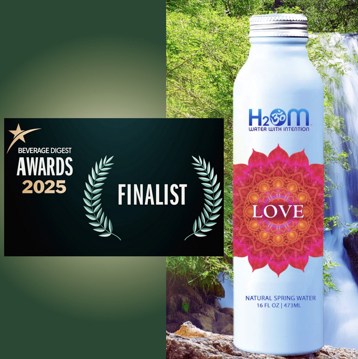 H2OmWater's tweet photo. Thank you @beverage_digest ❤️
We are so grateful to be a finalist in this year's Beverage Digest Awards for best packaging and label design! 
#beveragedigestawards #beveragedigest #awardwinningwater #h2om #waterwithintention #lovewater ❤️ https://t.co/hfKWaAwZcZ