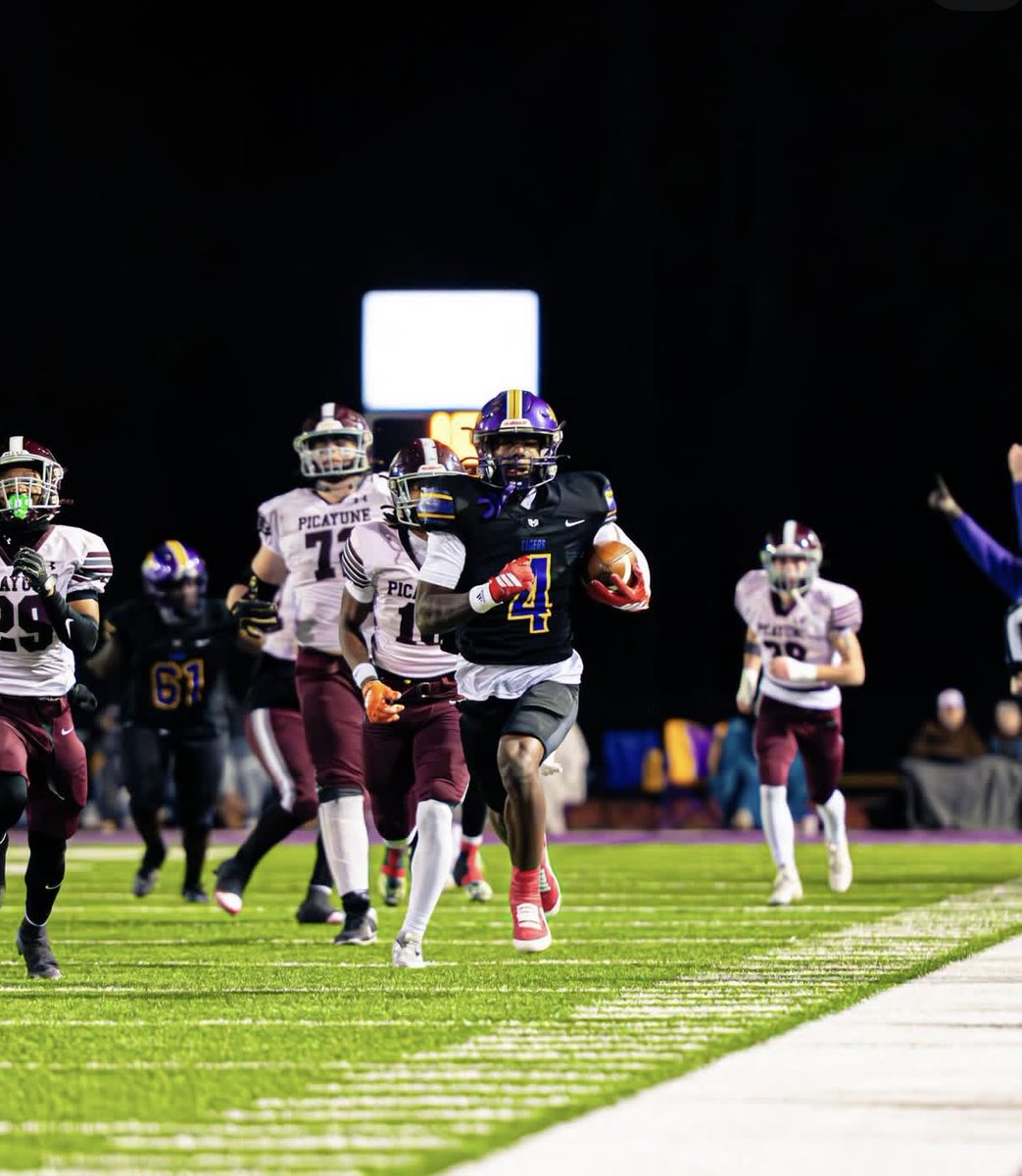CoachAGibbs's tweet photo. '25 Hattiesburg Tigers @BurgBuiltFB 
Overall 11-3
Back to Back State Runner-Ups
Back to Back South State Champions
Offense Recap:
6,009 Yards of Total Offense
3,189 Yards Passing (School Record)
2,820 Yards Rushing (3rd All Time - Surpassed last year by 5 yards)
WR
One Thousand Yard WR (SR-Davion Young, 1264 Yards Receiving) JR-JB Bryant finished with 532 Yards Receiving. SR - Tristen Keys in 5 games finished with 490 Yards Receiving and 5 TDS. Sophmore Kamhad Plump finished with 313 yards and SR - Brayln Albritton finished with 183 yards and 5 TDS.
QB
Jr - Gavin Ducksworth threw for over 2800 yards and 27 TDs right at 70% completion rate.
RBs
Jr - Haedyn Leverette finished with 703 yards rushing. Sr - Davion Young finished with 679 yards rushing. Sophmore Bryson Barnes finished with 677 yards rushing. SR - Toney Scott finished with 405 yards rushing.
The Offensive Line
Sophmore - Cy'lan Anderson, SR - Kayden Newell, SR - Jayden Powe , SR - Kadien Nelson, SR - Noah Jones, SR - Kam Newsome and JR - Marcus Lee all balled out this year.
Tight End
SR - DJ Johnson and SR - Amari Mickels balled and played an extremely important role in our offense.
Man... what a blessing it was to lead this offense. I'm proud of the yards and the points, but I'm even prouder of the effort, the discipline and the heart they brought every single day. Thanks for all you did for your school and your team.
#Zone6
#PTR
#BurgBuilt