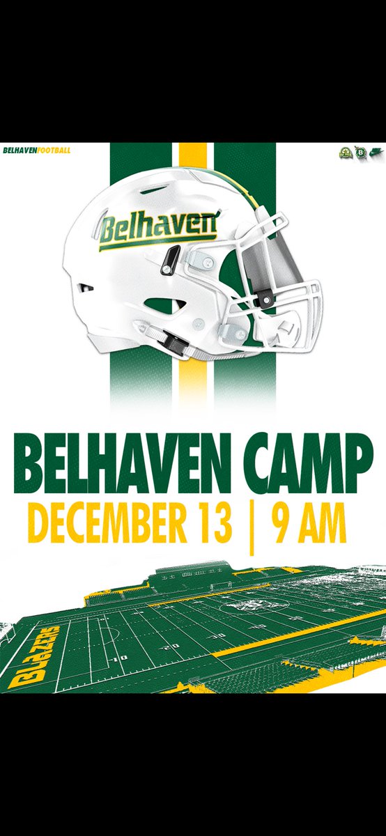 Last opportunity to showcase your skills in front of <a href="/BelhavenFB/">Belhaven Football</a> !! Seniors and Transfers looking for a home in 2026… Come earn an opportunity to play <a href="/BelhavenU/">Belhaven University</a>
