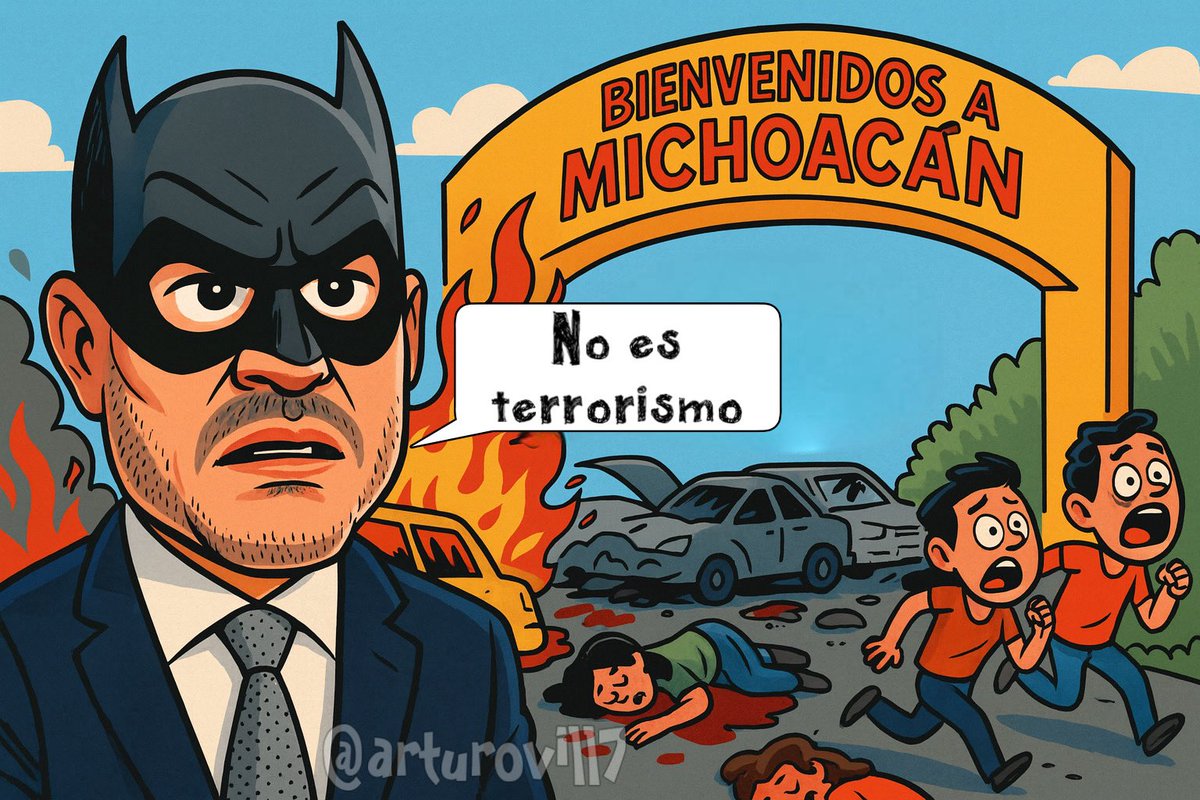 Así el “Batman Mexicano”, Omar García Harfuch, intentando negar la realidad de México.

Coches bomba, víctimas civiles, terror sembrado para mandar mensajes y paralizar regiones…
pero según ellos “no es terrorismo”, solo “delincuencia organizada”.