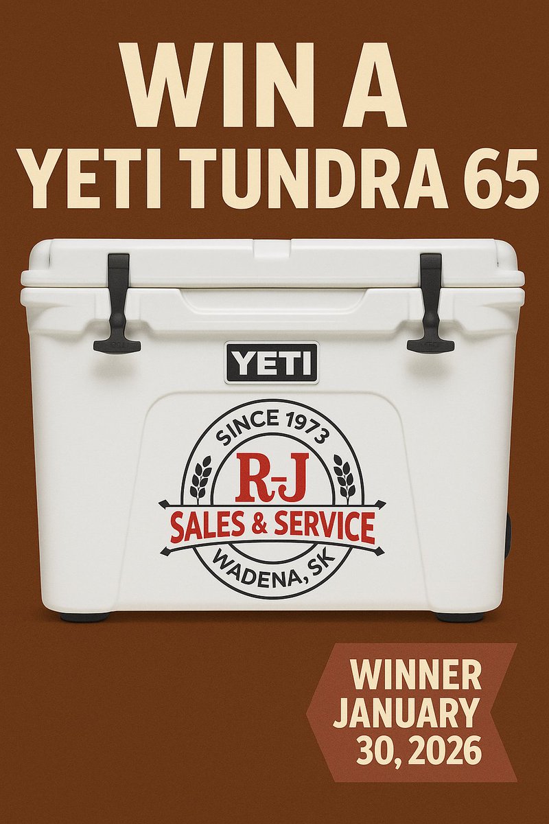 🎁 YETI Tundra 65 Giveaway!
RJ Sales &amp; Service is giving away a brand-new cooler!
To enter:
 👍 Like 
🔁 Follow
👤 Tag a friend (each tag = 1 entry)
Don’t Forget To Follow Us On Facebook For An More Entries
Good luck! And thanks to everyone for supporting RJ Sales &amp; Service 🙌