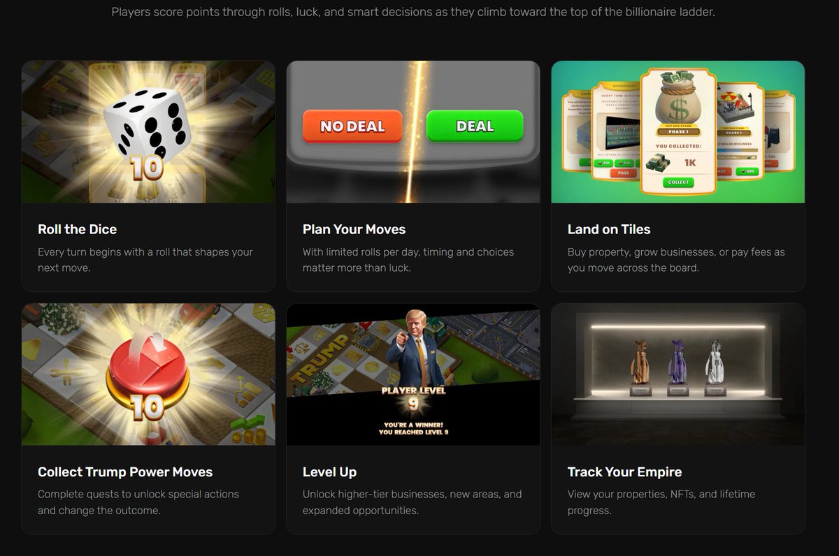 newest <a href="/OpenLoot/">Open Loot</a>  game   I just Pre-Registered for Trump Billionaires Club, the New Trump Game! Join the waitlist with me!

preregister.trumpbillionairesclub.com/?referral_code…

looks like its going to be just like monopoly and its official trump coin.. addresses match.... wooohooo