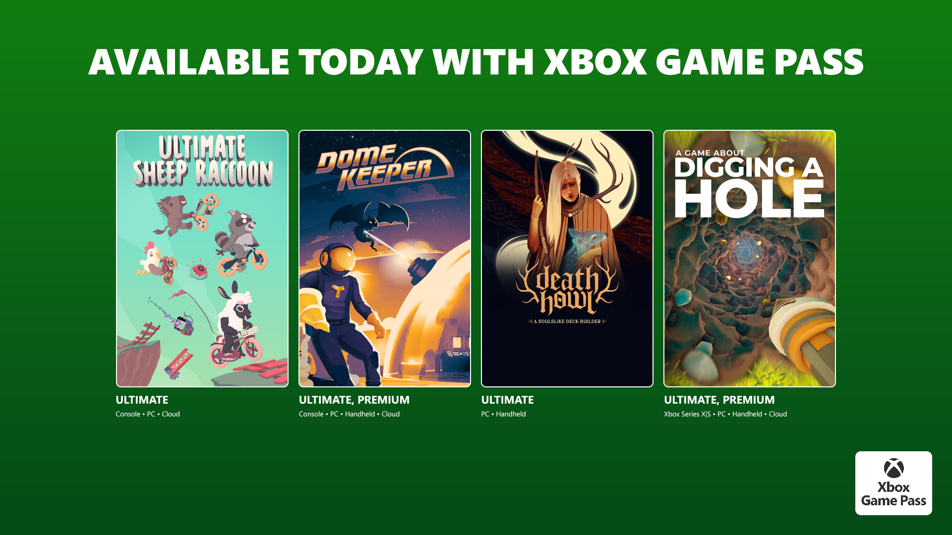 Conforme revelado na semana passada, quatro novos jogos chegaram no Game Pass hoje (09 de dezembro), o serviço de jogos por assinatura do Xbox.