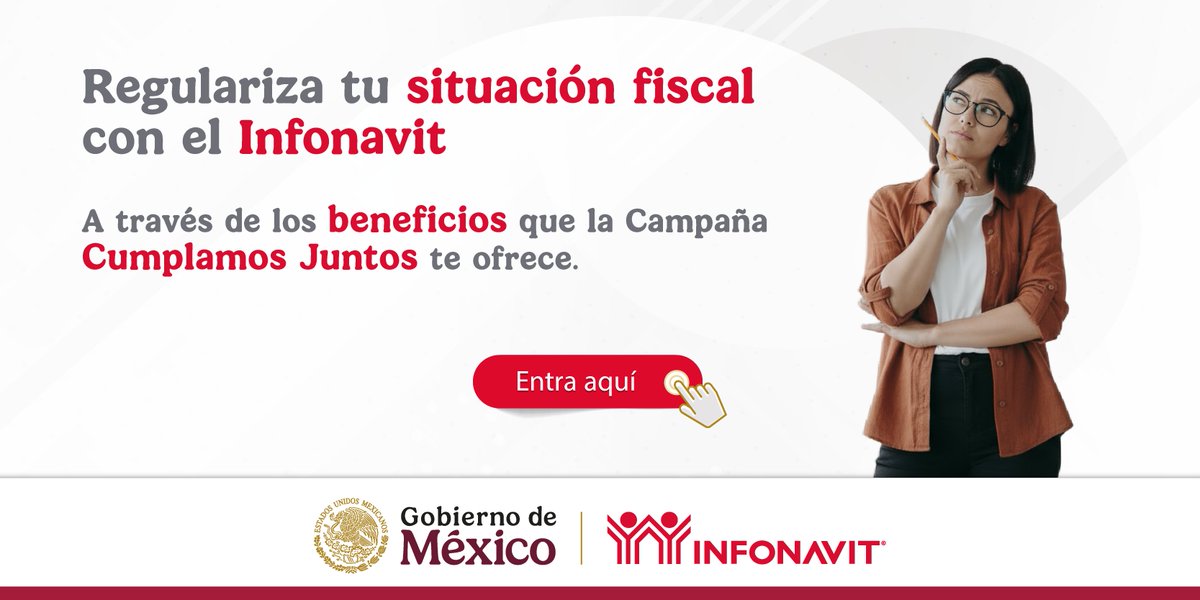 Compartimos información importante de #Infonavit

• Empresas Cumplidas - bit.ly/3UtOUVc
• SISUB - Preventivo - bit.ly/3Lj2tpD
• CFDI - bit.ly/3WExbwQ
• Cumplamos Juntos – bit.ly/4bjtAs4