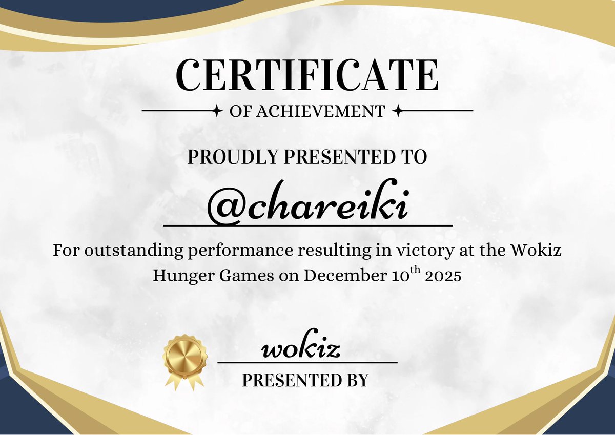 maybewokiz's tweet photo. VICTOR: @chareiki ๐๐
Congratulations. https://t.co/AVBfyQpy4n