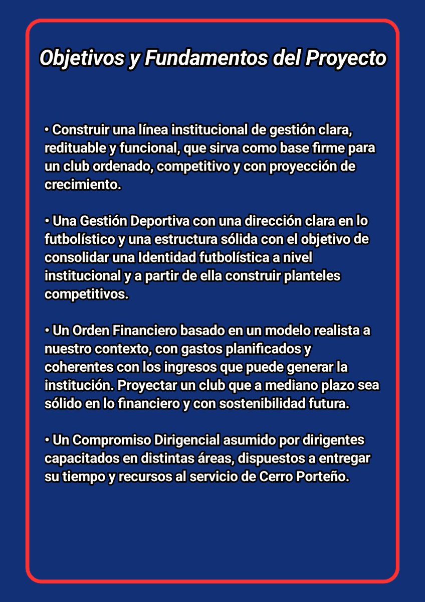 Hace años vengo sosteniendo una visión que considero factible de implementarla a nivel institucional. Directrices como parte de un proyecto deportivo que, con voluntad dirigencial y una estructura idónea, podrían contribuir a tener un club ordenado y competitivo. (HILO)