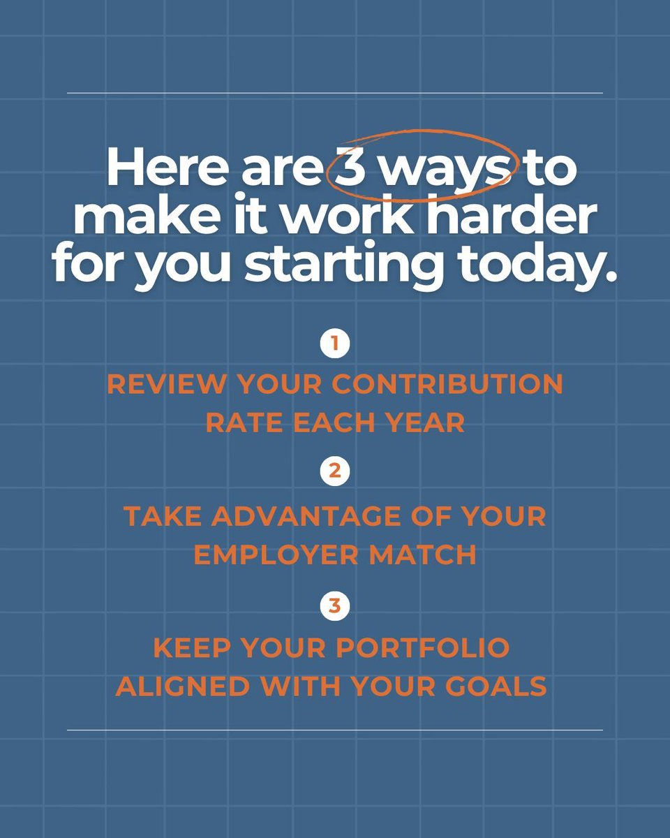 SealsFinancial's tweet image. Small adjustments like increasing your contributions, using your employer match, and keeping your investments aligned with your long-term goals can make a big difference over time. The right strategy helps your money grow with you, not behind you.