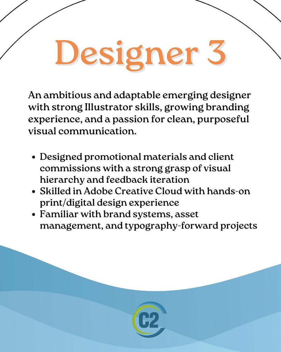 Talent Tuesday Spotlight
These emerging designers are hungry, adaptable, multi-talented, and ready to jump into real work with real accountability. If you need bench strength, overflow support, or a fresh creative perspective, they’re ready to shine.

.